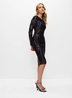 Glitter Geometric Motif Dress