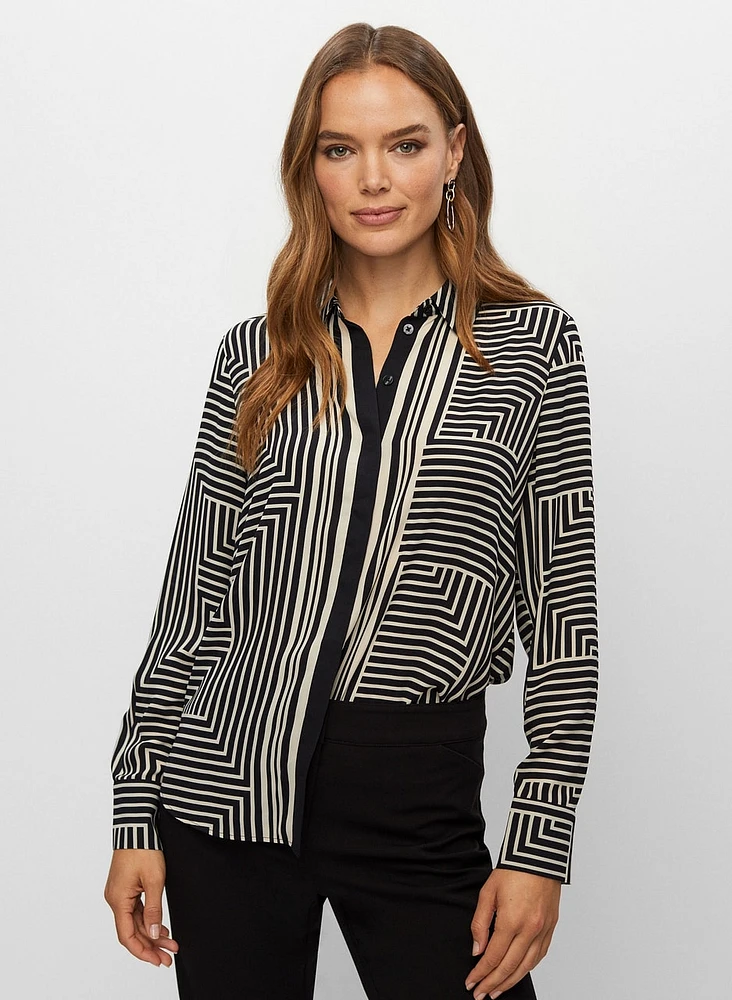 Geometric Motif Blouse