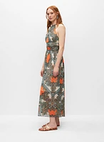 Robe de jour maxi à motif paisley