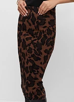 Pull-On Leopard Motif Skirt