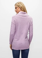 Pull tunique à col bénitier