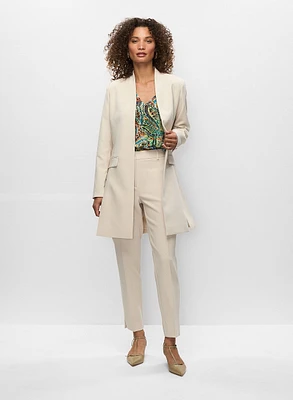 Veste redingote et haut à motif cachemire