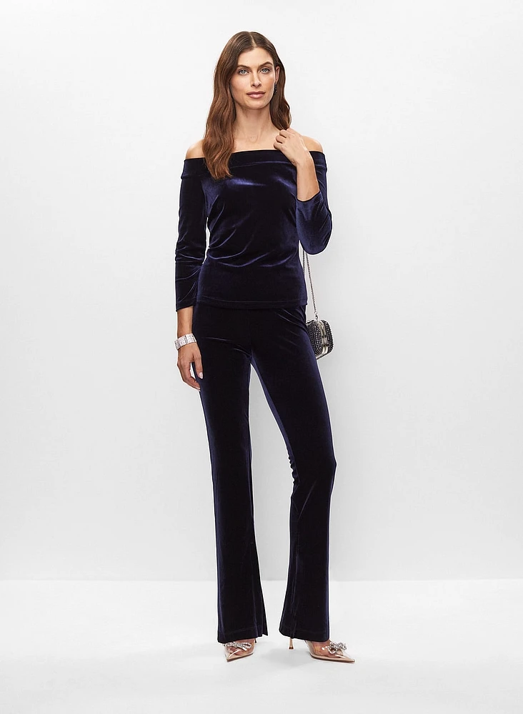 Pantalon à enfiler en velours