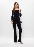 Pantalon à enfiler en velours