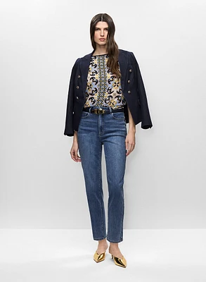Veste en denim et jean droit