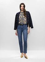 Veste en denim et jean droit