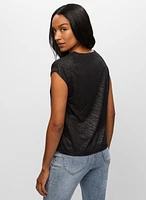 Metallic Zebra Motif Tee