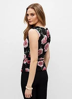 Floral Print Sleeveless Top