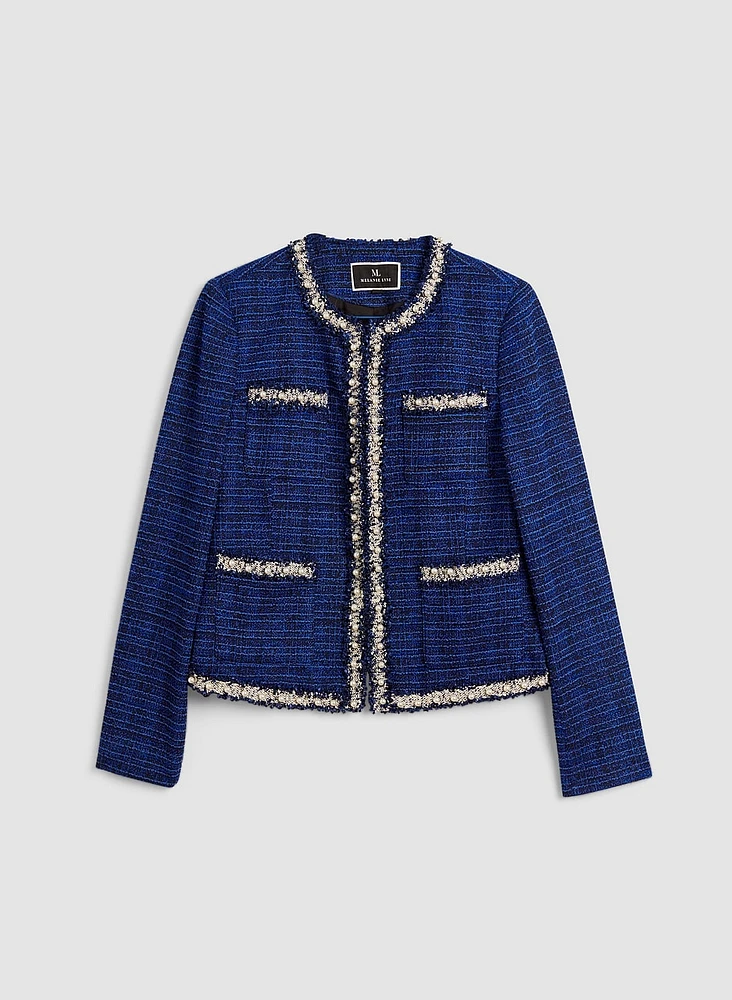 Pearl Detail Boucle Jacket