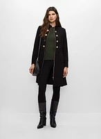 Structured Zip Front Coat