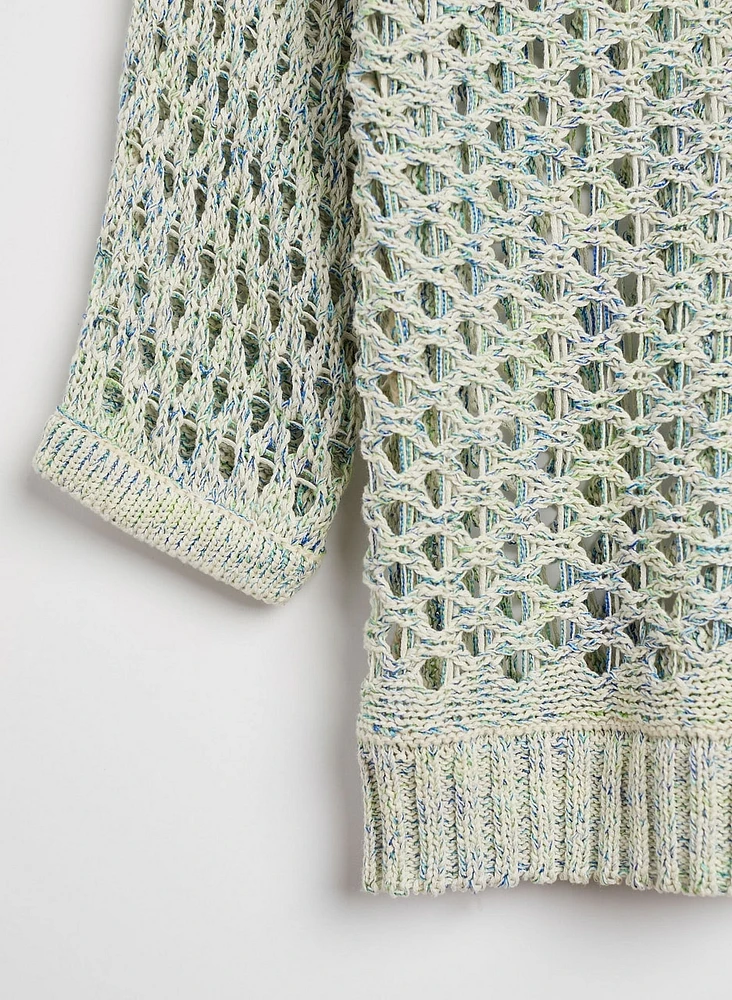 Open Weave Knit Sweater