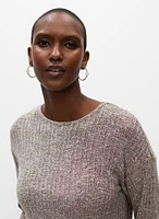 Haut en tricot mélangé avec lien à nouer