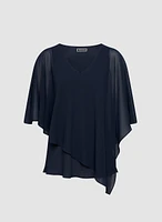 Layered Effect Asymmetric Blouse