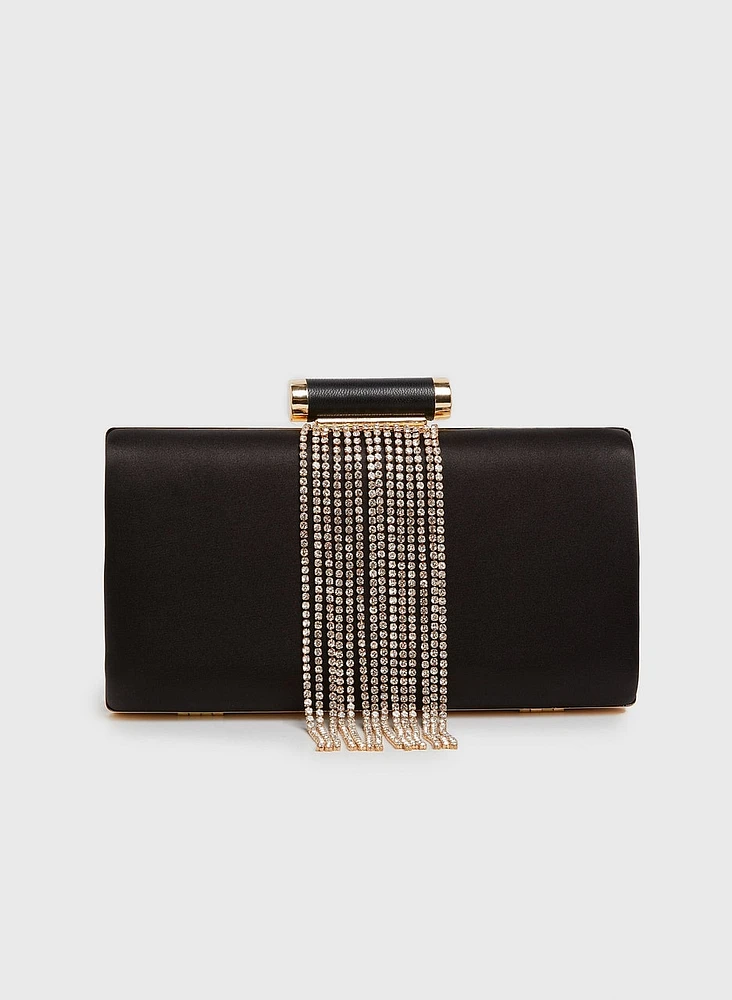 Crystal Detail Box Clutch