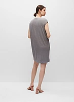 Robe t-shirt à détails floraux