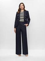 Veste en denim et pantalon à jambe large
