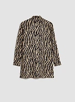 Tunique en jacquard à motif animalier