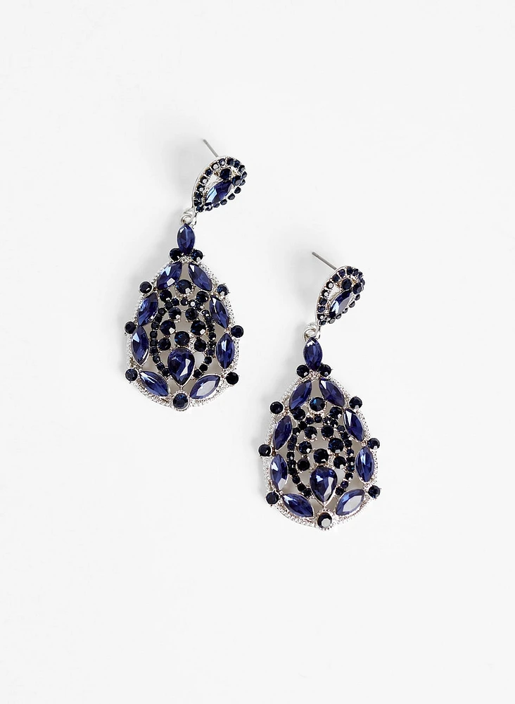 Crystal Detail Chandelier Earrings