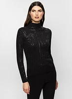 Sequin Rib Knit Sweater