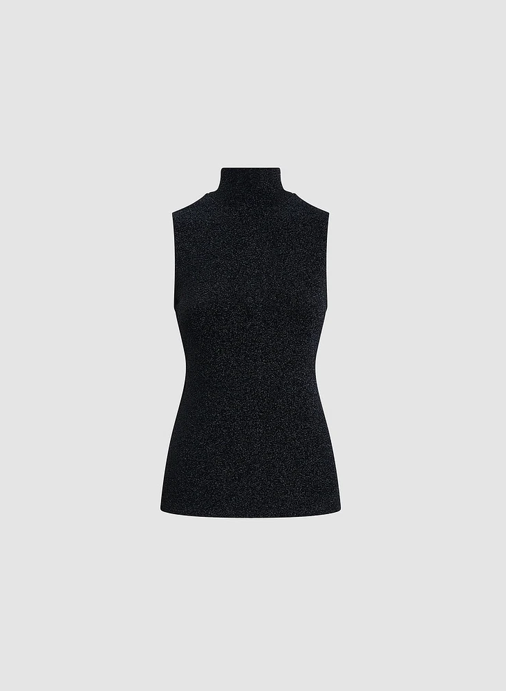 Sleeveless Glitter Top