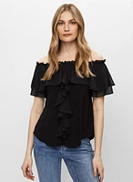 Ruffle Off The Shoulder Top