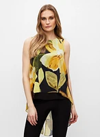 Floral Motif Asymmetric Tunic