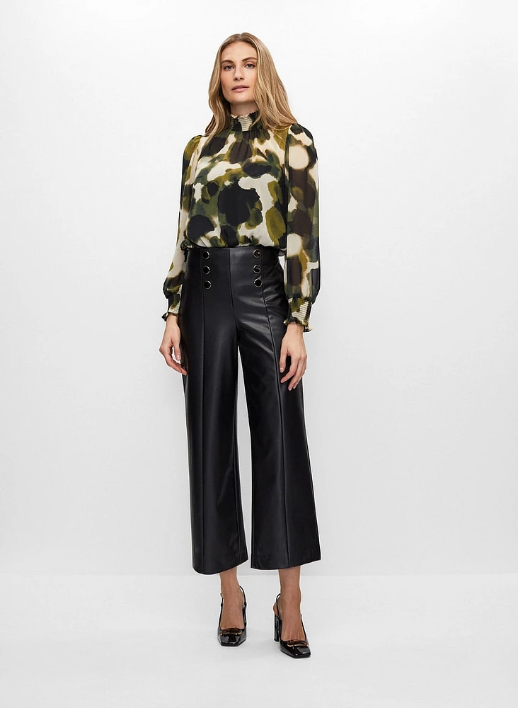 Vegan Leather Culotte Pants