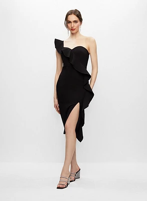 One-Shoulder Ruffle Dress