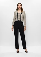 Cardigan en tweed et pantalon droit