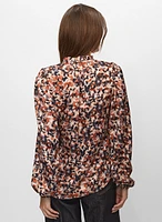 Leopard Print Satin Blouse