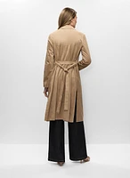Manteau trench en suède végane