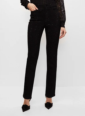 Embellished Straight Leg Jeans