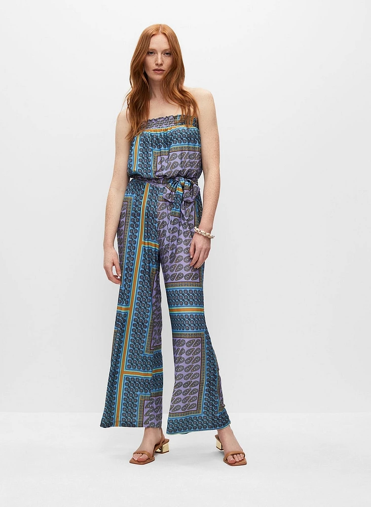 Patchwork Print Jumpsuit