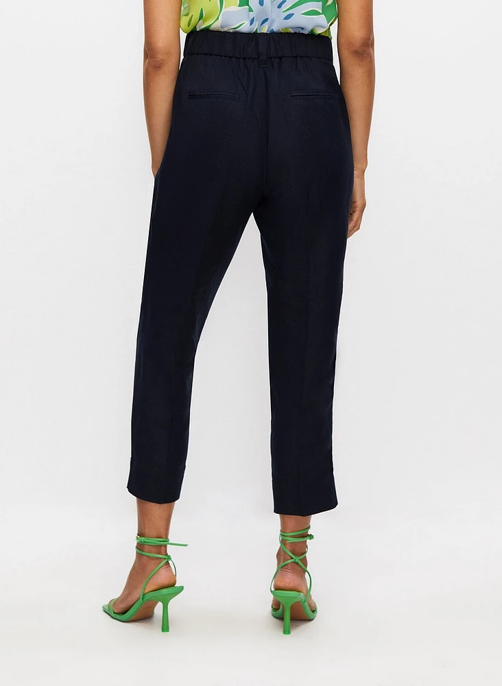 Linen Straight Leg Capris