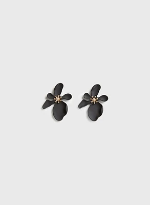 Floral Button Earrings