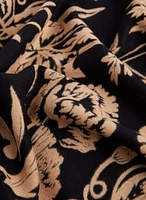 Floral Motif Jacquard Scarf