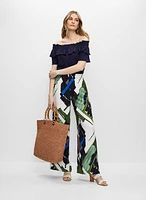 Off-the-Shoulder Ruffle Blouse
