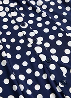 Robe boutonnée à pois