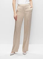 Pantalon droit en satin
