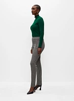 Pull-On Houndstooth Print Pants