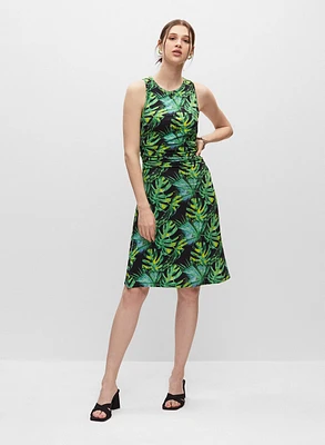 Robe à motif de feuilles palmier
