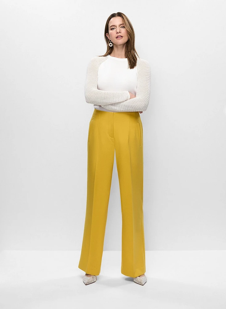 Open Stitch Sweater & Wide Leg Pants