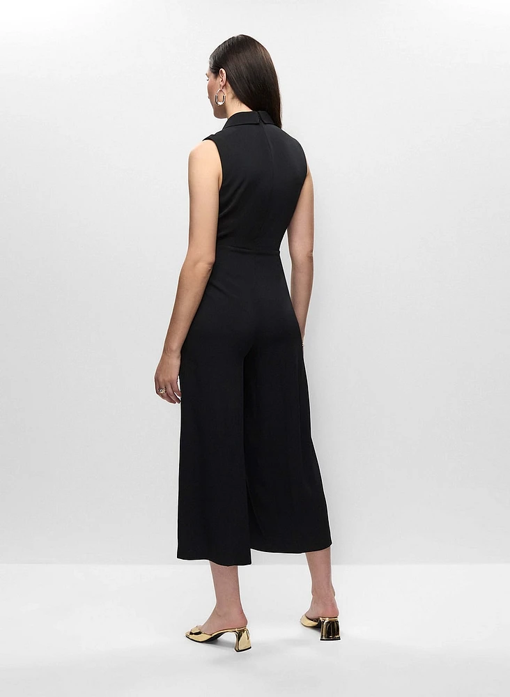 Double-Breasted Wide Leg Jumpsuit