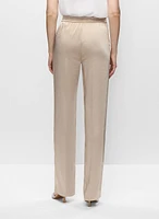 Pantalon droit en satin