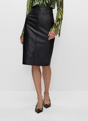 Vegan Leather Pencil Skirt