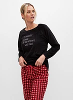 Text Print Pyjama Set