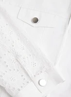 Veste à manches 3/4 motifs en dentelle