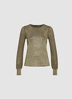 Metallic Crew Neck Sweater