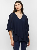 Layered Effect Asymmetric Blouse