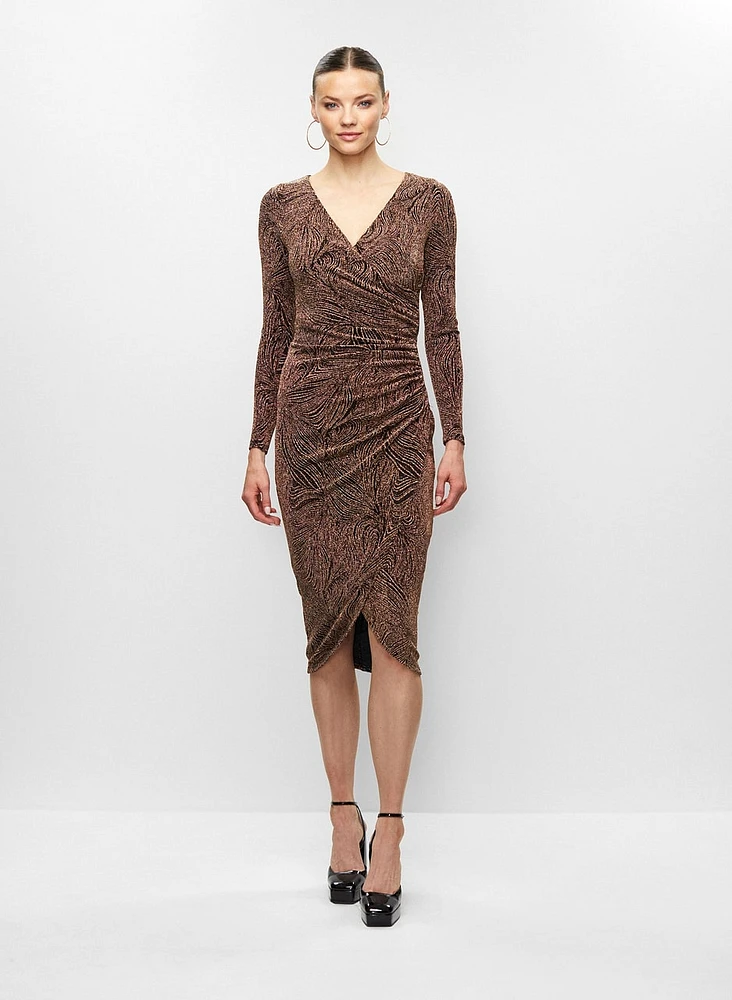 Metallic Jacquard Dress